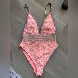 Nordstrom Pink and Gold Kids One Piece